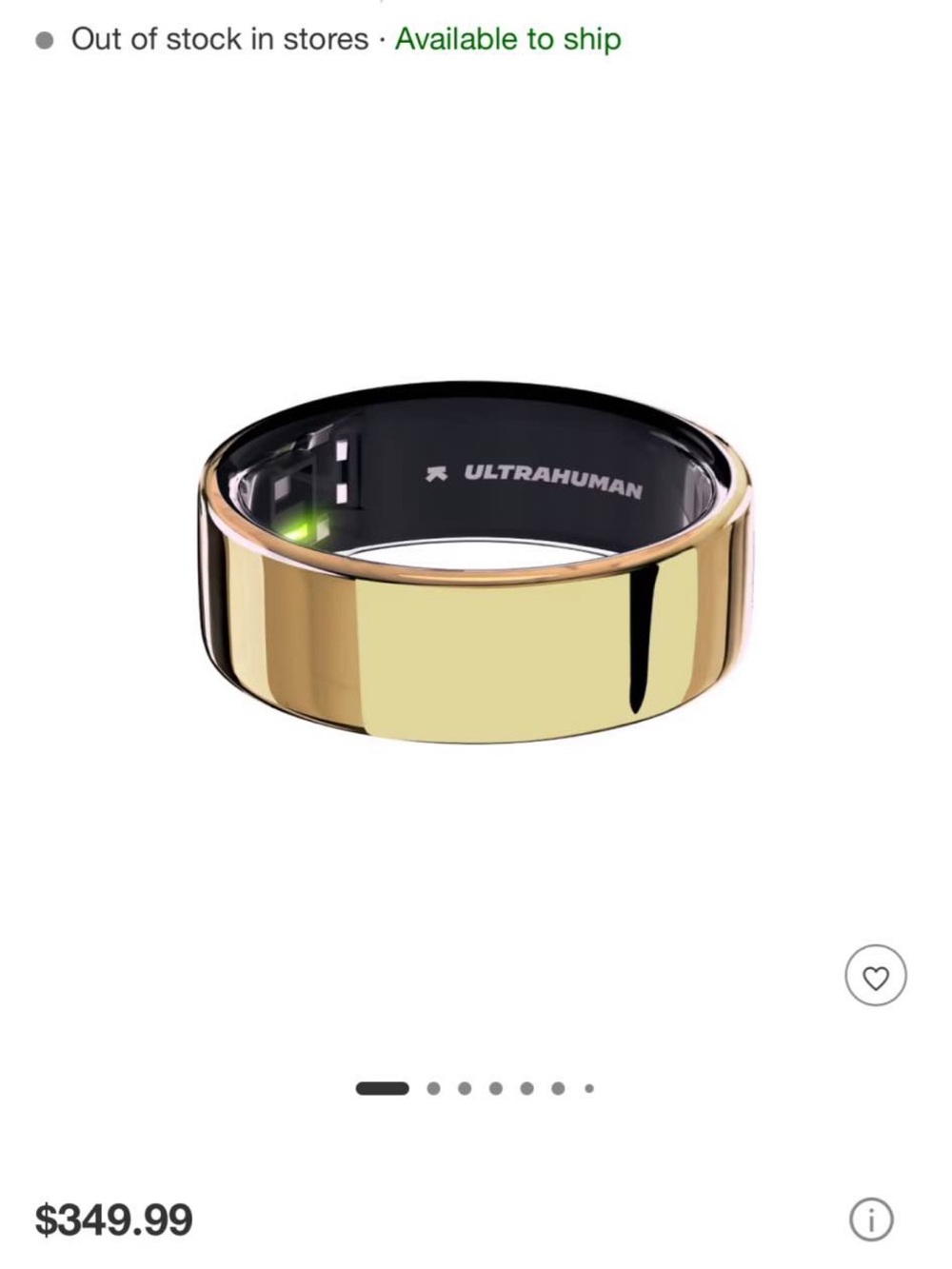 Gold Ultrahuman Ring